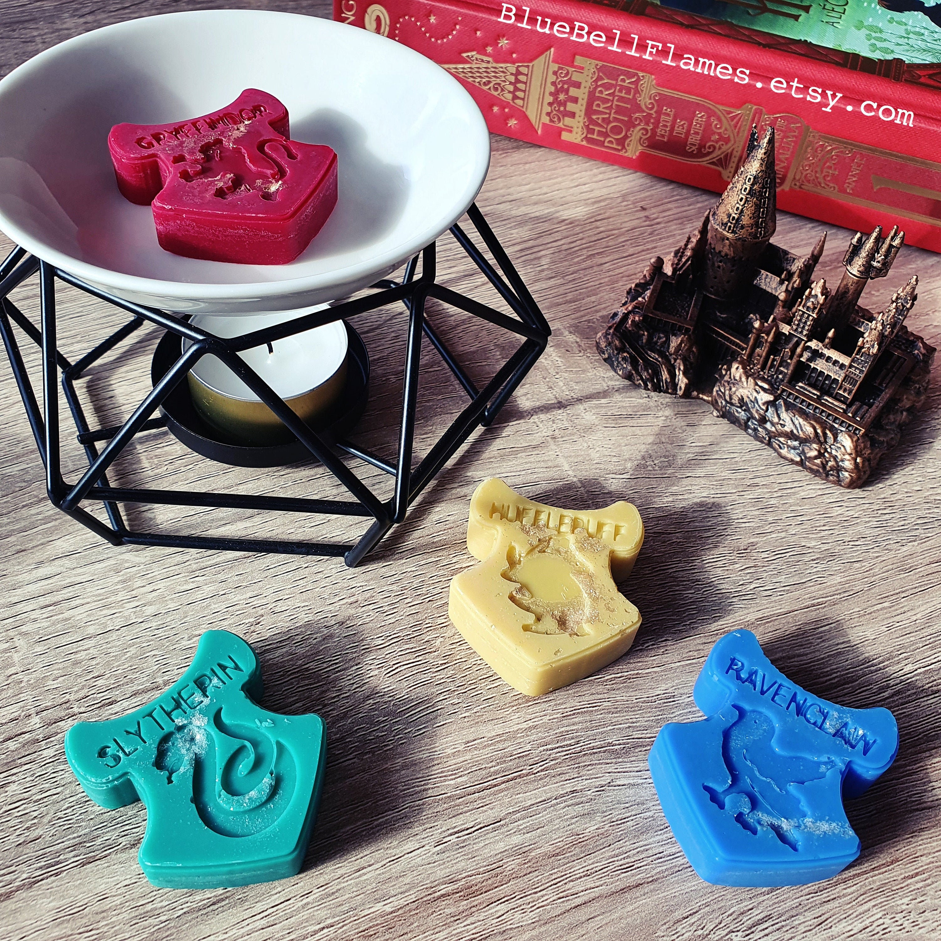 Lot de 3 Fondants Parfumés Ecole Des Sorciers // 100% Cire Naturel, Vegan Cerise, Prune, Citron, Ver