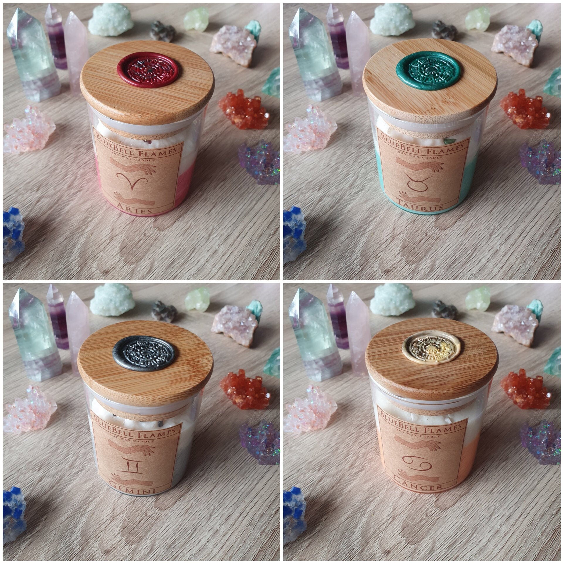 Bougie Astro Au Choix // 100% Naturel Vegan Cire de Soja Parfum Grasse Ambre