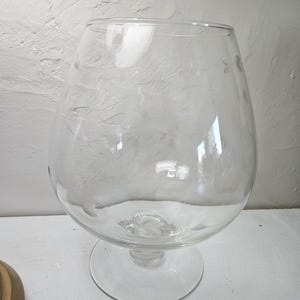 Princess House Punch Bowl Brandy Snifter Style Heritage Pattern Glass 9 in