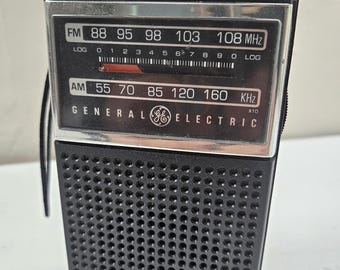 Vintage GE 7-2500A Portable AM/FM Transistor Radio Tested