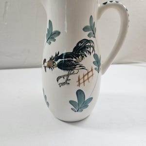 Vintage Rooster Pitcher from Japan, Vintage Rooster Vase, Japanese Rooster Pitcher, Farmhouse Decor, French Country Decor