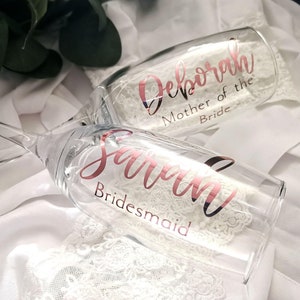 Personalised Wedding Glass Decal, Modern Calligraphy font, Vinyl, Sticker, Label, Wedding Decor, [Vinyl Only]