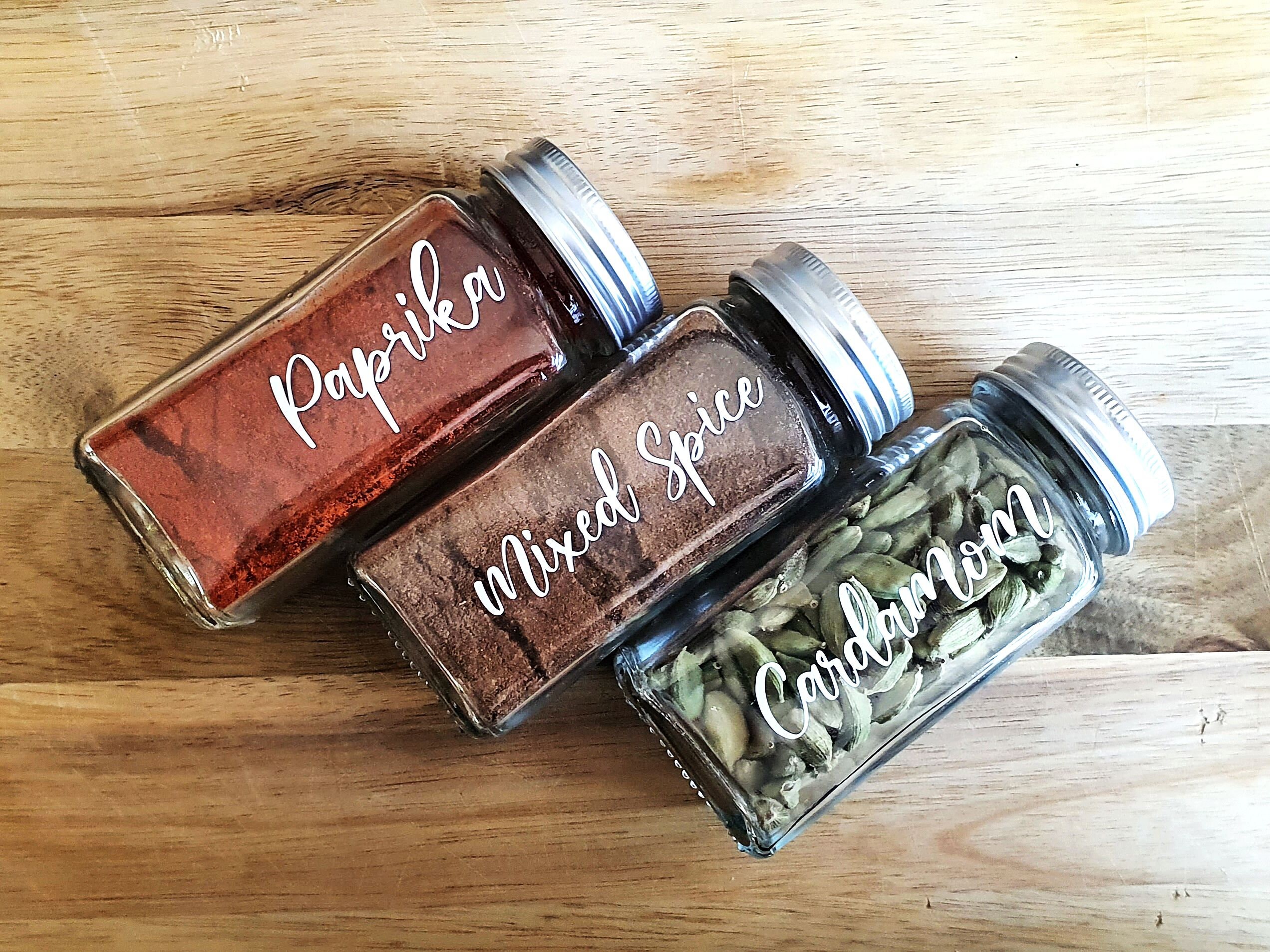spice jar labels herb spice vinyl label stickers decals