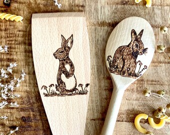 Kochlöffelset *HASE* aus Holz