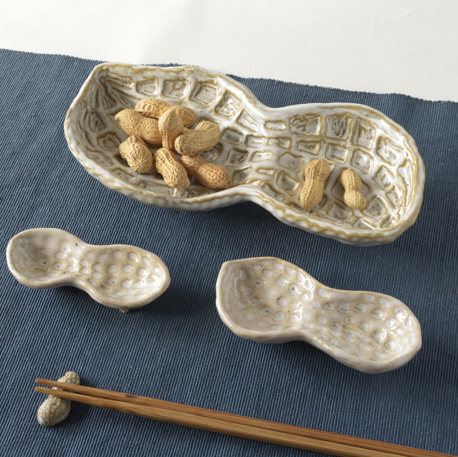 Hand Made Ceramic Peanuts Plate Peanut Bowl Dinnerware Etsy
