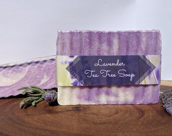 Homemade, All Natural, Lavender Tea Tree Soap Bar