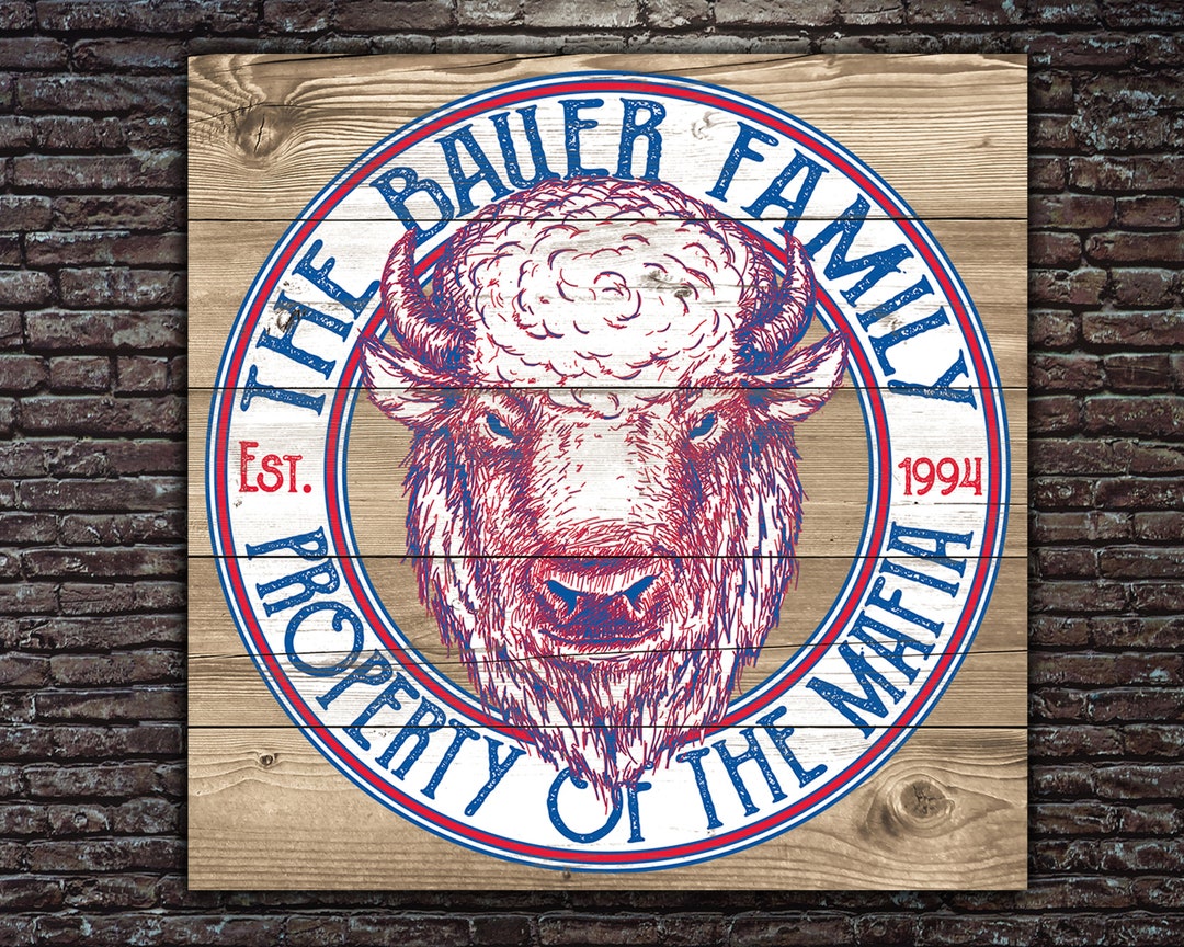 Buffolo Brother Sign Personalized Buffalo Family Sign Buffalo Head Farmhouse Rustic Wall Art ...