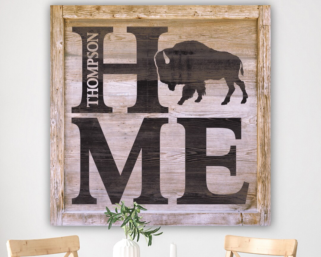 Personalized Family Monogram Buffalo NY Home Sign Modern Farmhouse ...