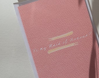 Be My Maid of Honour? || Minimal & modern wedding proposal card