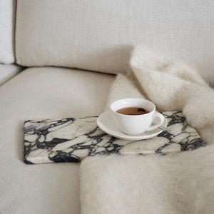 Calacatta Viola Solid Marble Rectangle Tray, Natural Marble Organizer, Catch-all Tray, Elegant Marble Plate, Marble Home Decor, Home Gifts