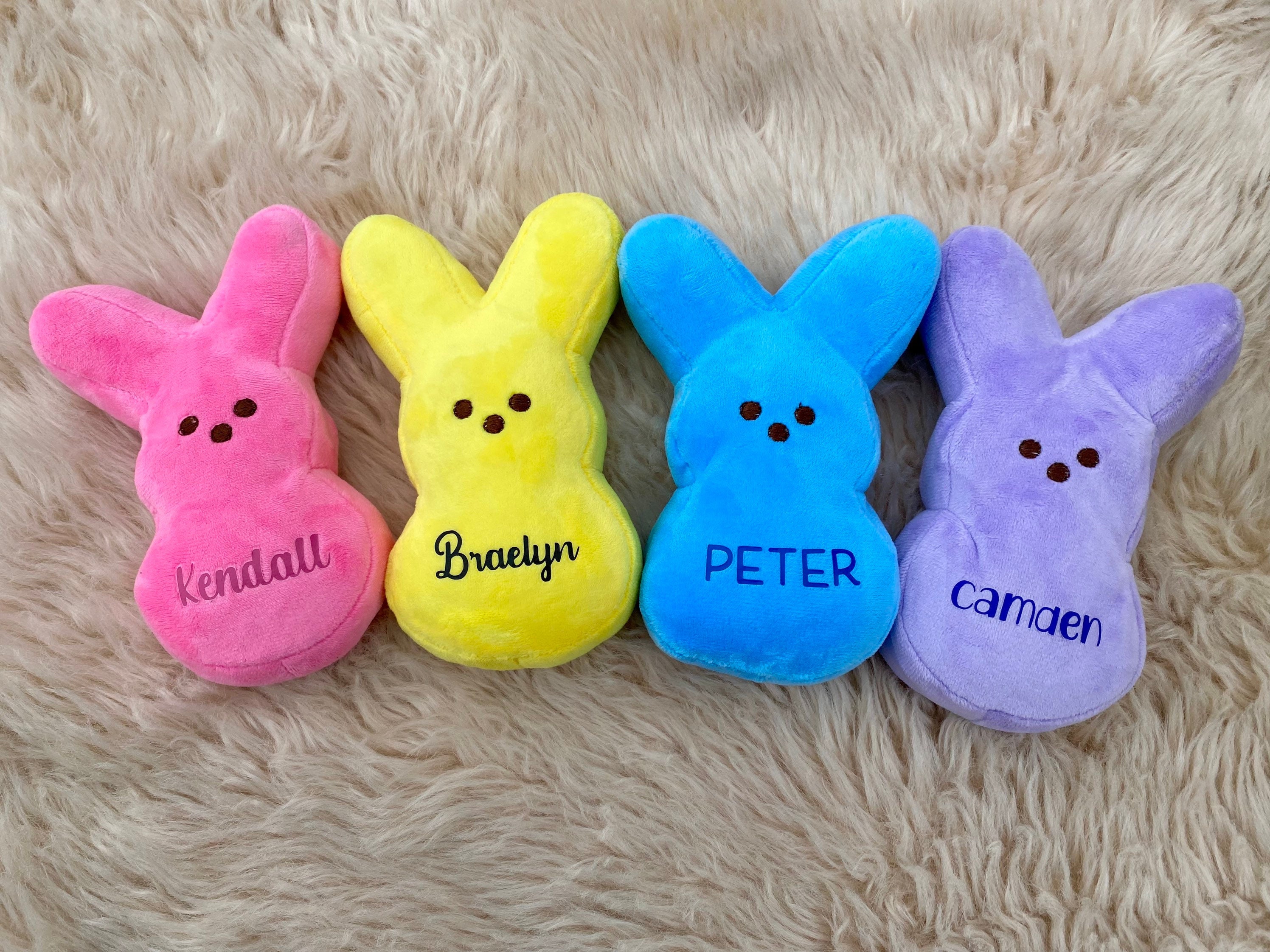 Personalized Easter Peeps Plush Easter Basket Stuffer for - Etsy Personalized Easter Peeps Plush Easter Basket Stuffer for - Etsy