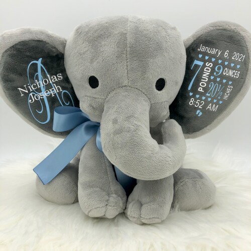 Buy Birth Announcement Elephant, Birth Stat Elephant, Baby Keepsake, New Baby  Gift, Personalized Elephant, Baby Shower Gift, Stuffed Elephant Online in  India 