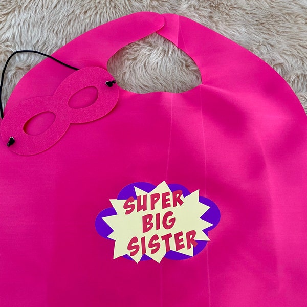 Big Sister Gift, Superhero Cape, Super Big Sister Cape, Super Big Sister, New Sister Gift