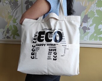 large flat bottom tote bag