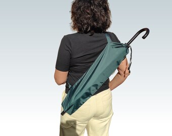 Umbrella Bag. Parasol Sling Bag With Shoulder Strap. Bottle-Green.