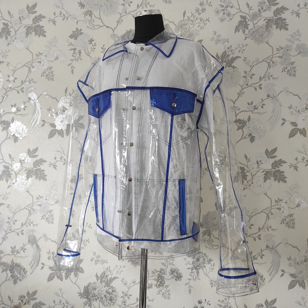 Vinyl Rain Jacket. Clear PVC Jacket Men. - Etsy