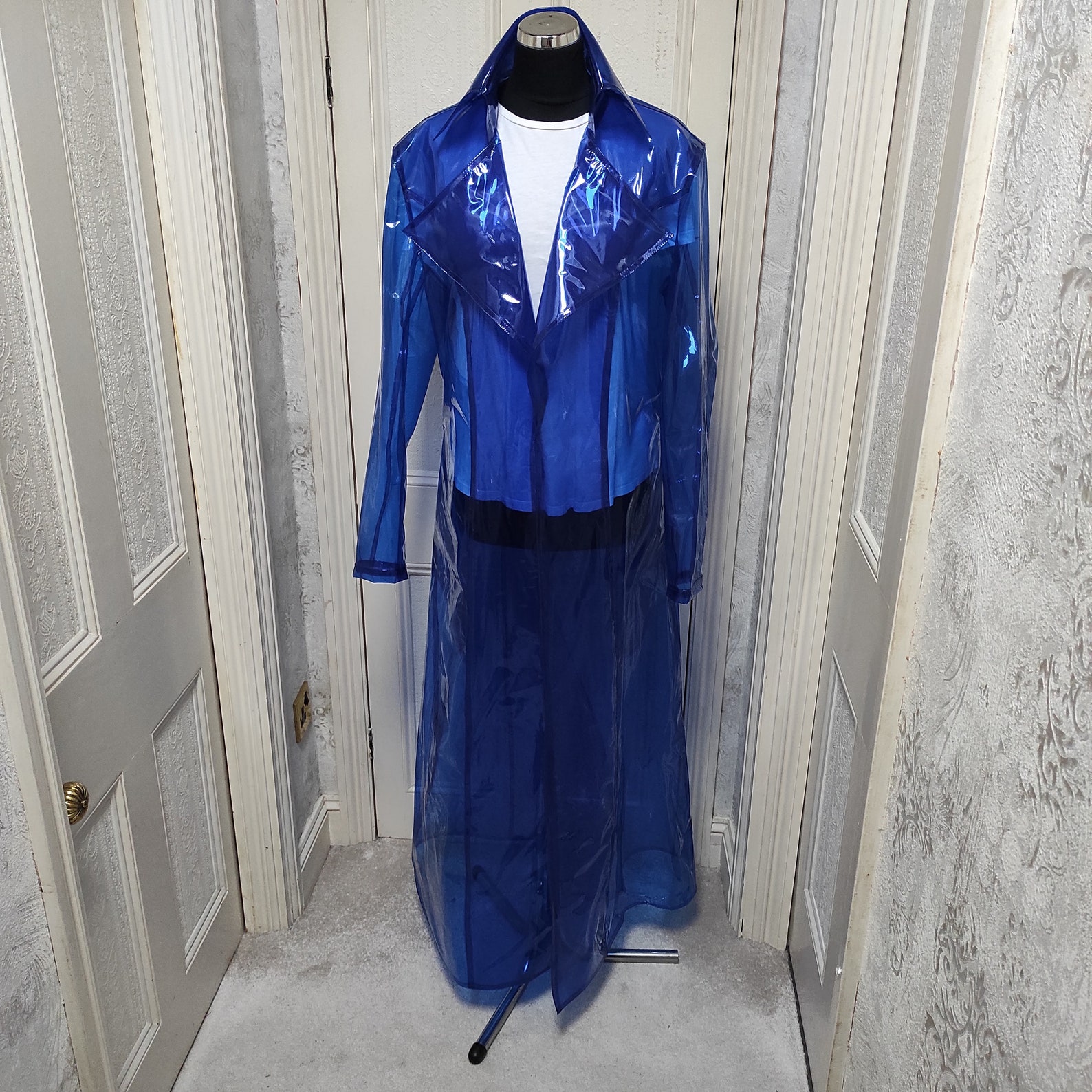 Vinyl Rain Jacket. PVC Extra Long Trench Coat for Men. Etsy