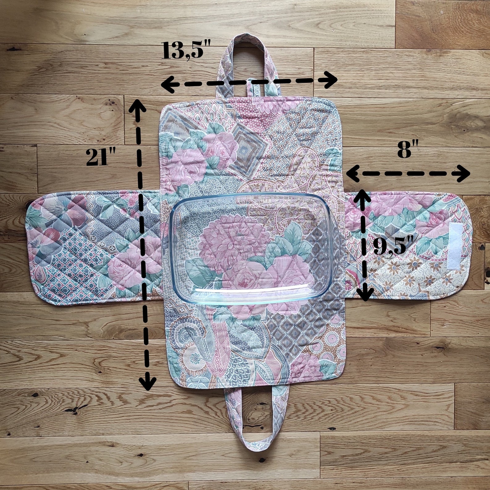 Quilted Fabric Casserole Dish Carrier with Matching Oven Etsy