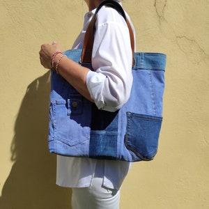 Upcycled Denim Hand Bag for Jeans Lovers.