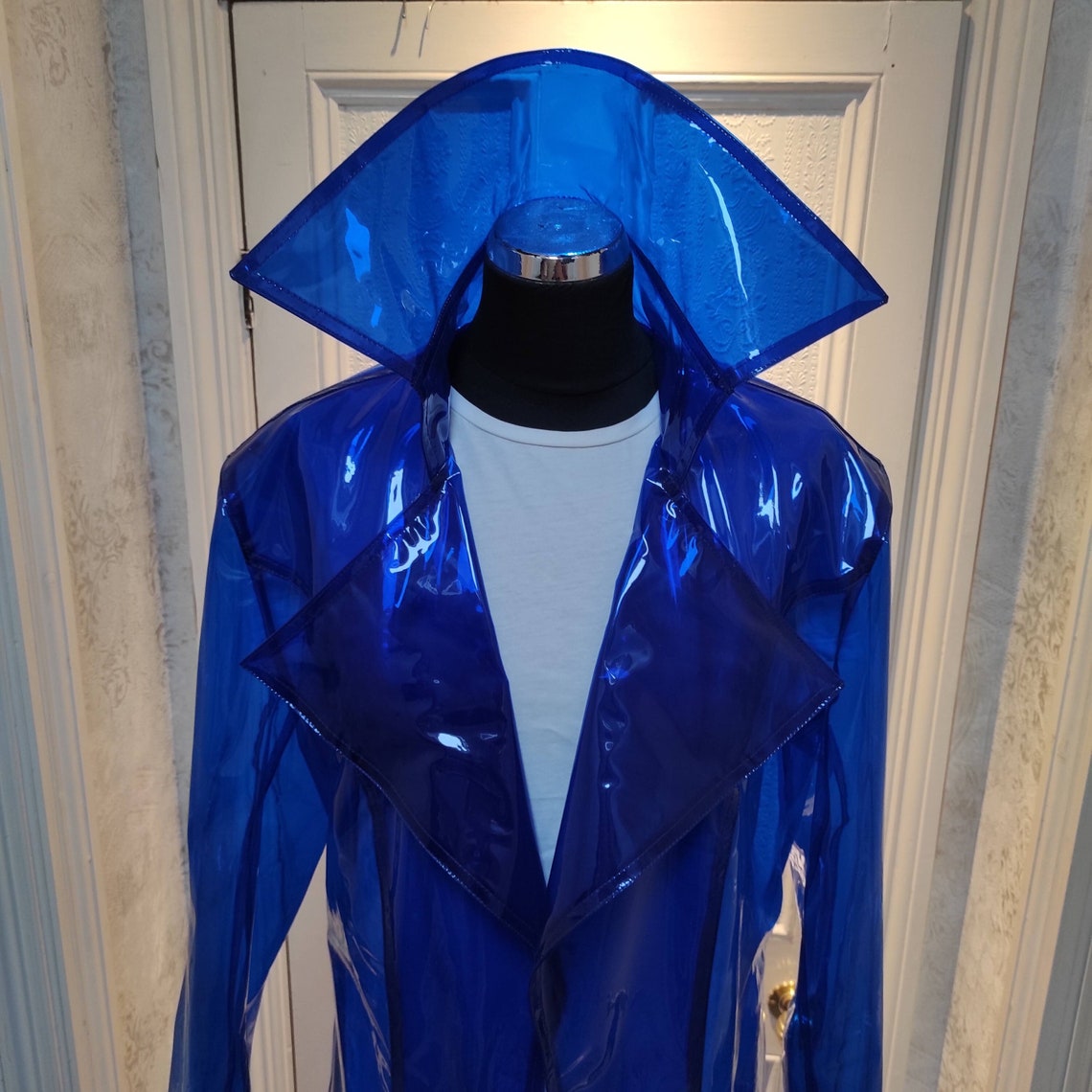 Vinyl Rain Jacket. PVC Extra Long Trench Coat for Men. - Etsy