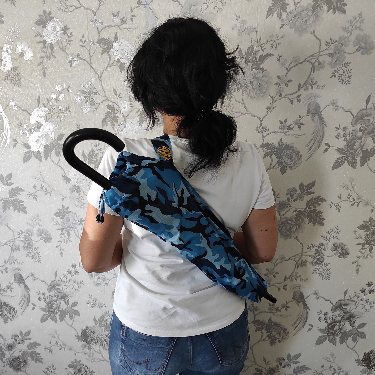 Umbrella Carrier. Shoulder Bag for Umbrella. Urban Blue Camouflage. Etsy