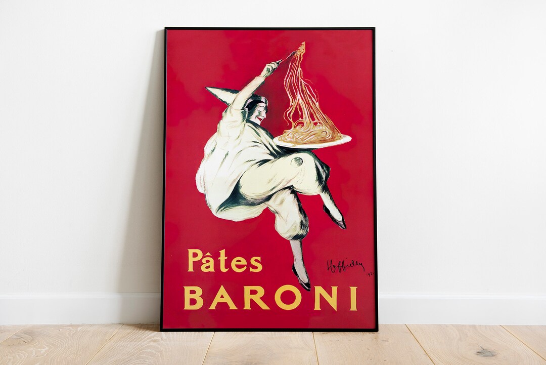 Ad for Pasta Baroni 1921 / Italian Vintage Pâtes Baroni Poster / Pasta