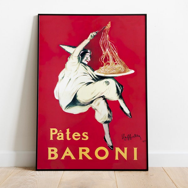 Ad for Pasta Baroni 1921 / Italian Vintage Pâtes Baroni Poster / Pasta Poster / Vintage food poster