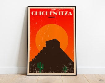 Mexico City // Mexico // Retro City poster // Travel poster // Vintage Posters