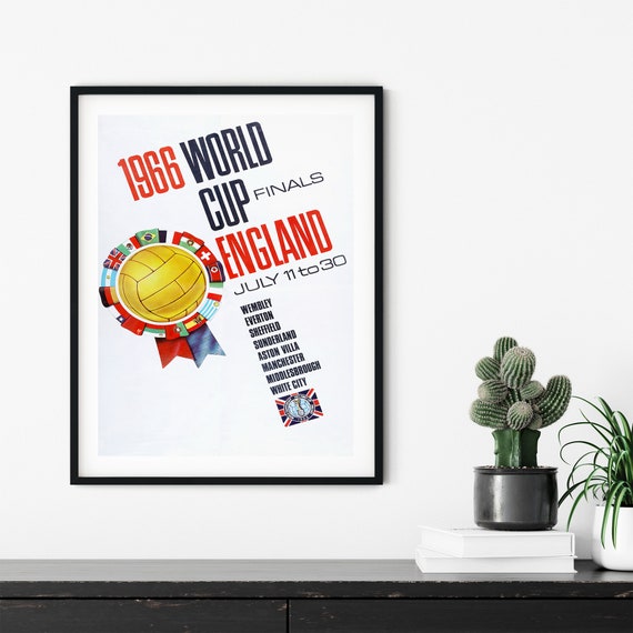 Vintage World Cup Football / Soccer Poster // England 1966 // | Etsy