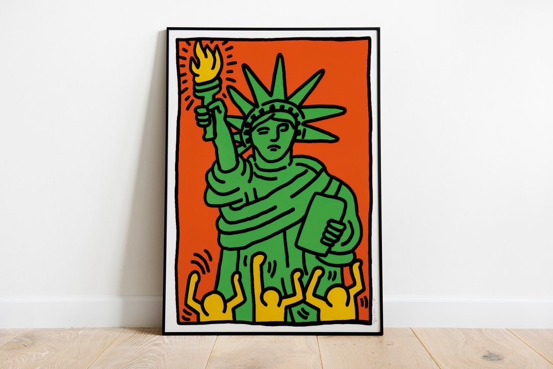 Keith Haring / Statue of Liberty 1986 / Keith Haring Artwork / Keith ...