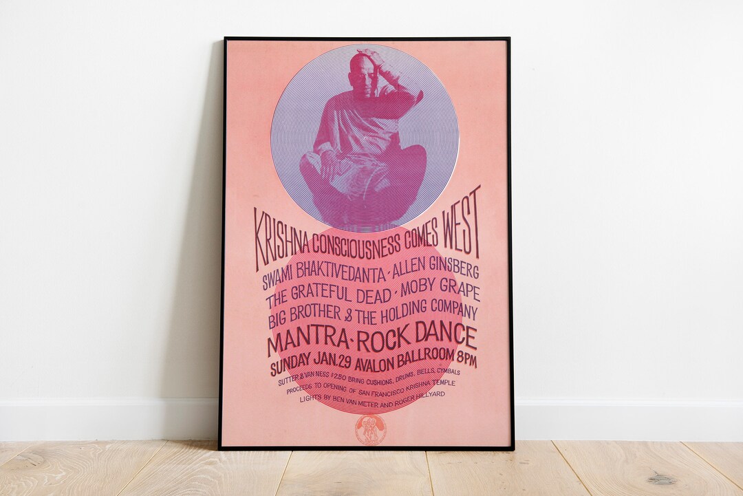 Promotional Poster for Mantra-rock Dance Musical Event 1967 - Etsy