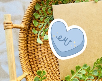 Ew Heart Sticker | water resistant, durable
