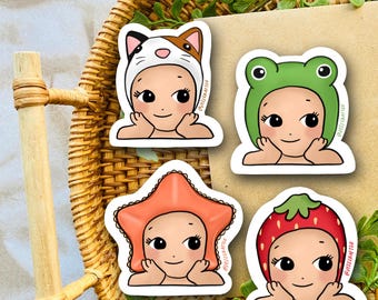 Cutie Peeker Sticker | Water Resistant, Durable