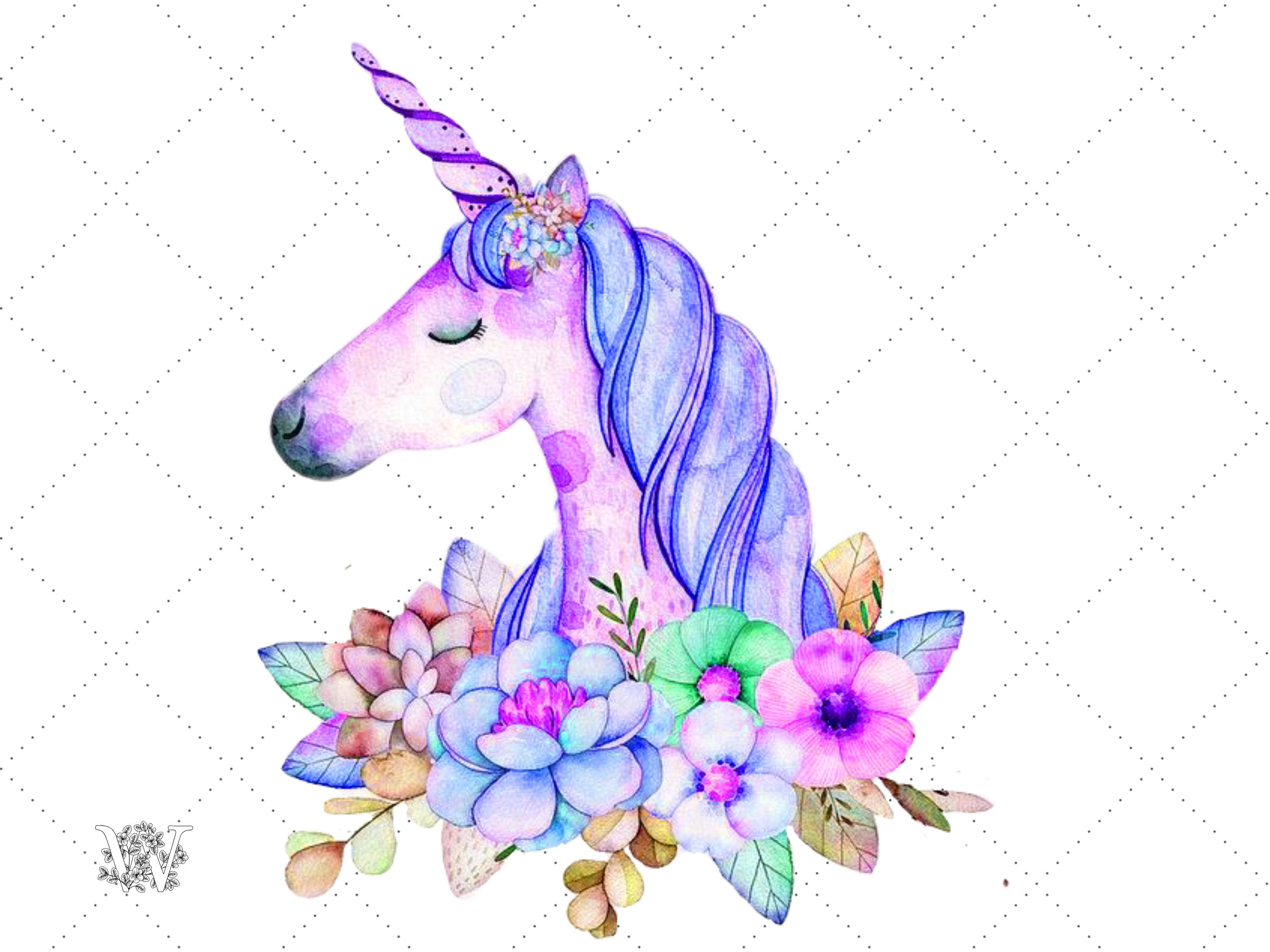 unicorn watercolor png unicorn face png unicorn etsy