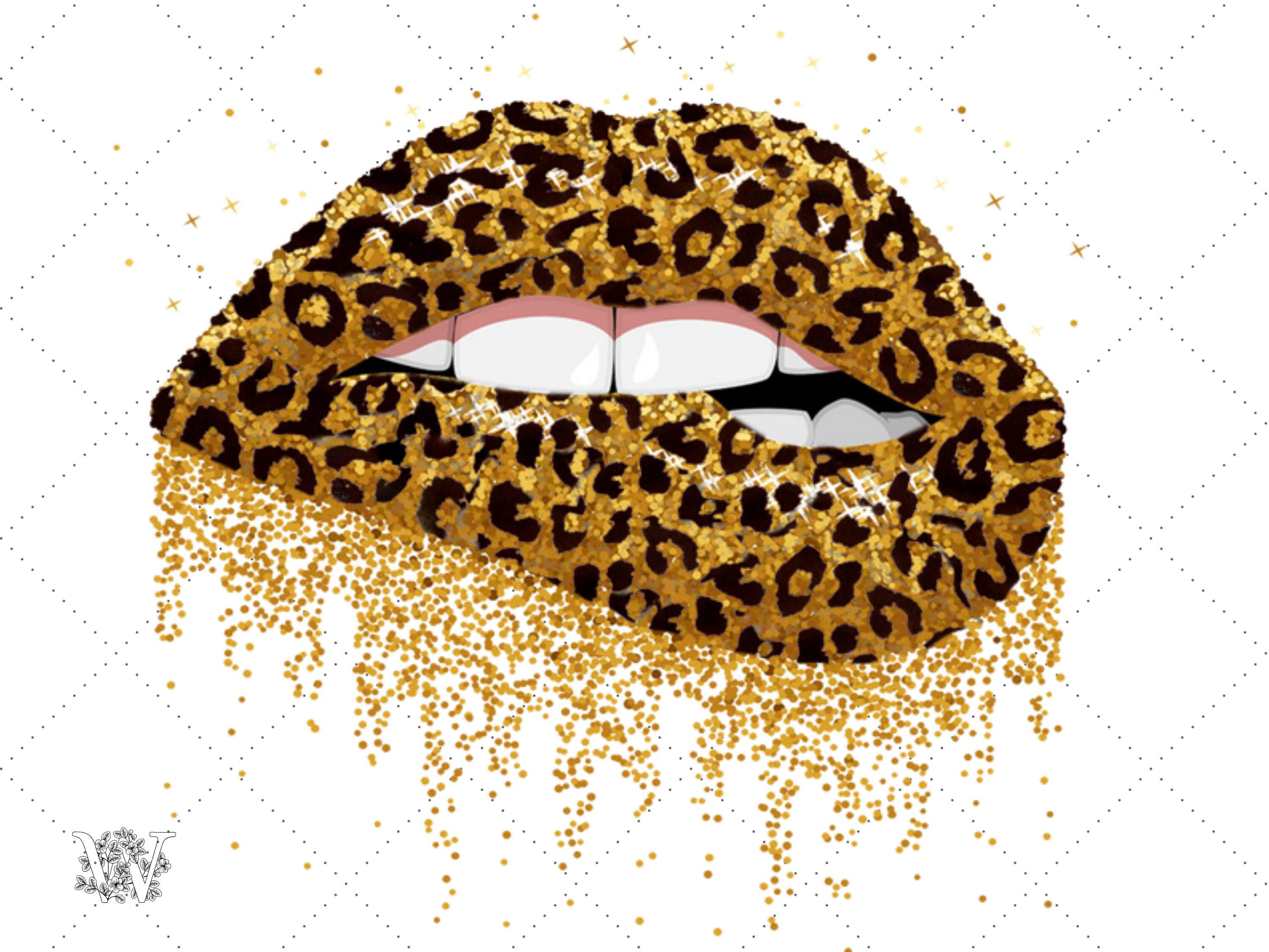 Leopard Lips lip Biting Lips Dripping Lips lip Print Etsy Canada