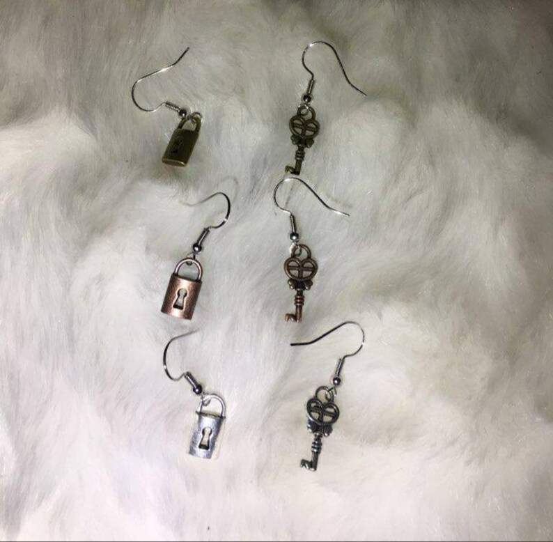 Lock and key earrings!
