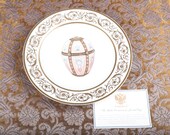 Faberge Gold Enamel Jewel Easter Egg Charger Plate - 24K Gold Trim - Certificate -Original Box -Collector Very Rare Porcelain Limoges France