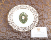 Faberge Alexander Palace Easter Egg Charger Plate - 24K Gold Trim - Certificate - Original Box -Collector Very Rare Porcelain Limoges France