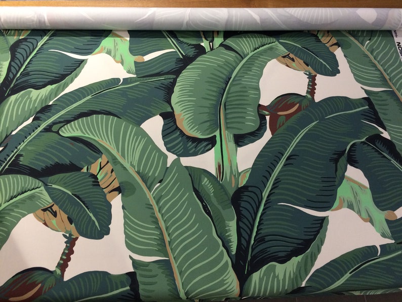 100% Original Beverly Hills Hotel banana leaves fabric | Etsy