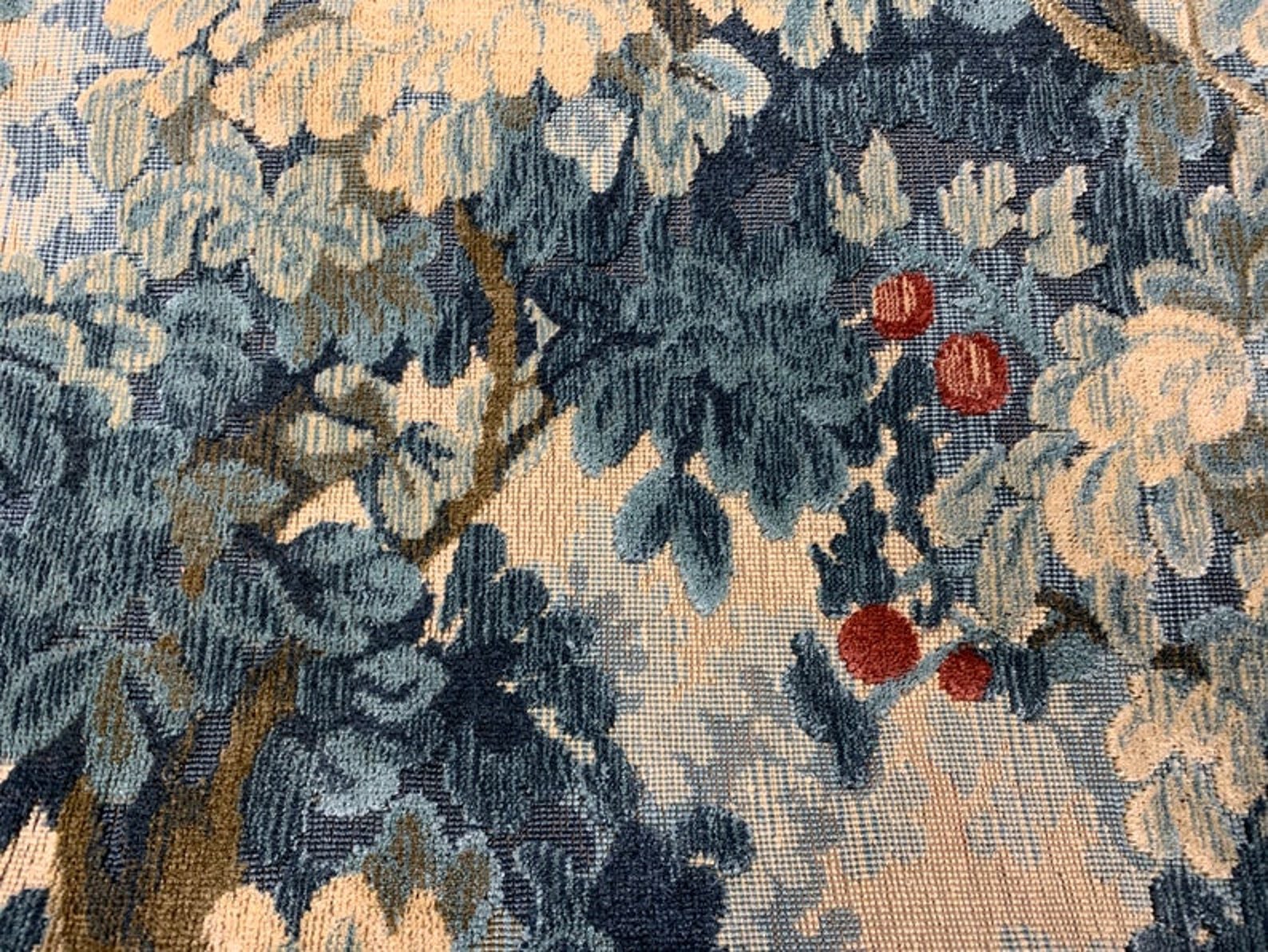 5 Yards Scalamandre Marly Blues Cut Velvet Fabric Etsy