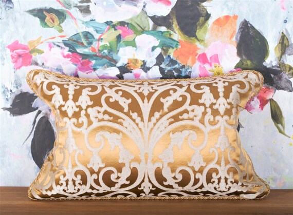 Luxury Rubelli Serlio Gold Pillow Luxury Venetian Baroque Etsy