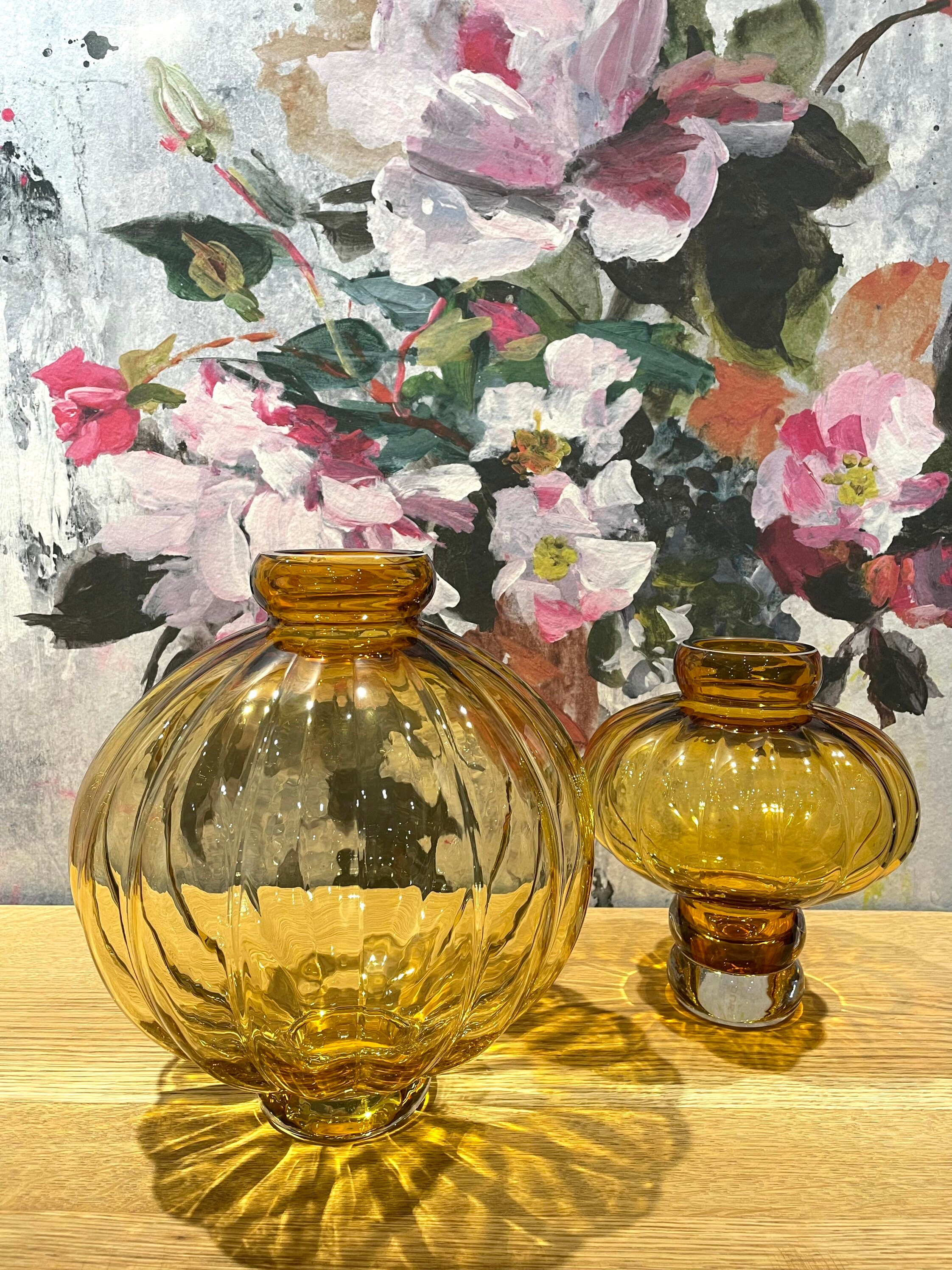 Mouth Blown Glass Vase Sculptural Designer Glass Vase Etsy