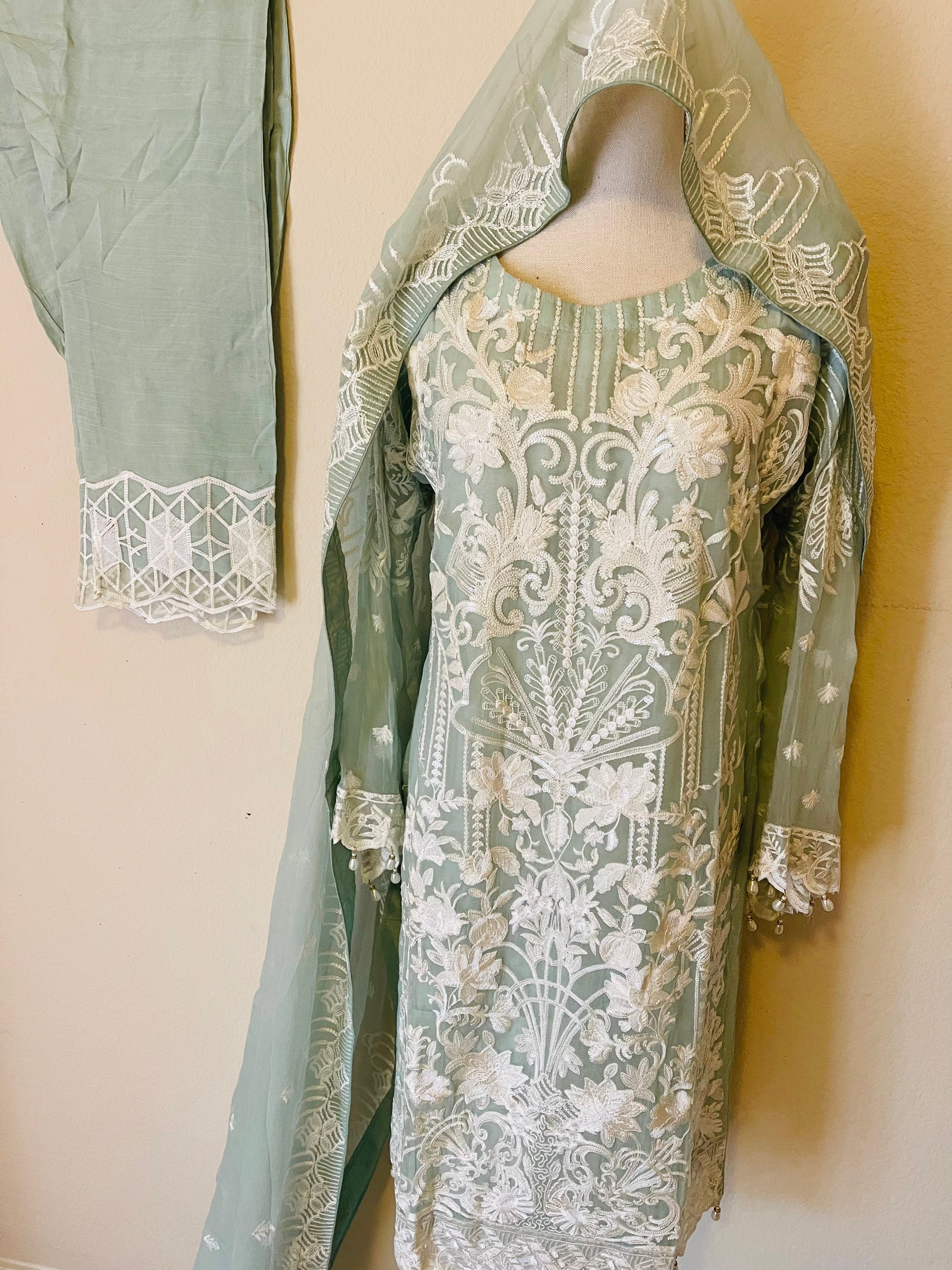 Ramsha Pakistani Embroidered Chiffon Dress main image 0