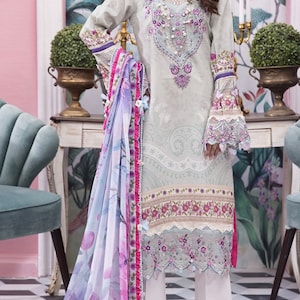 Anaya viva new Eid Collection embroidered lawn suit .
