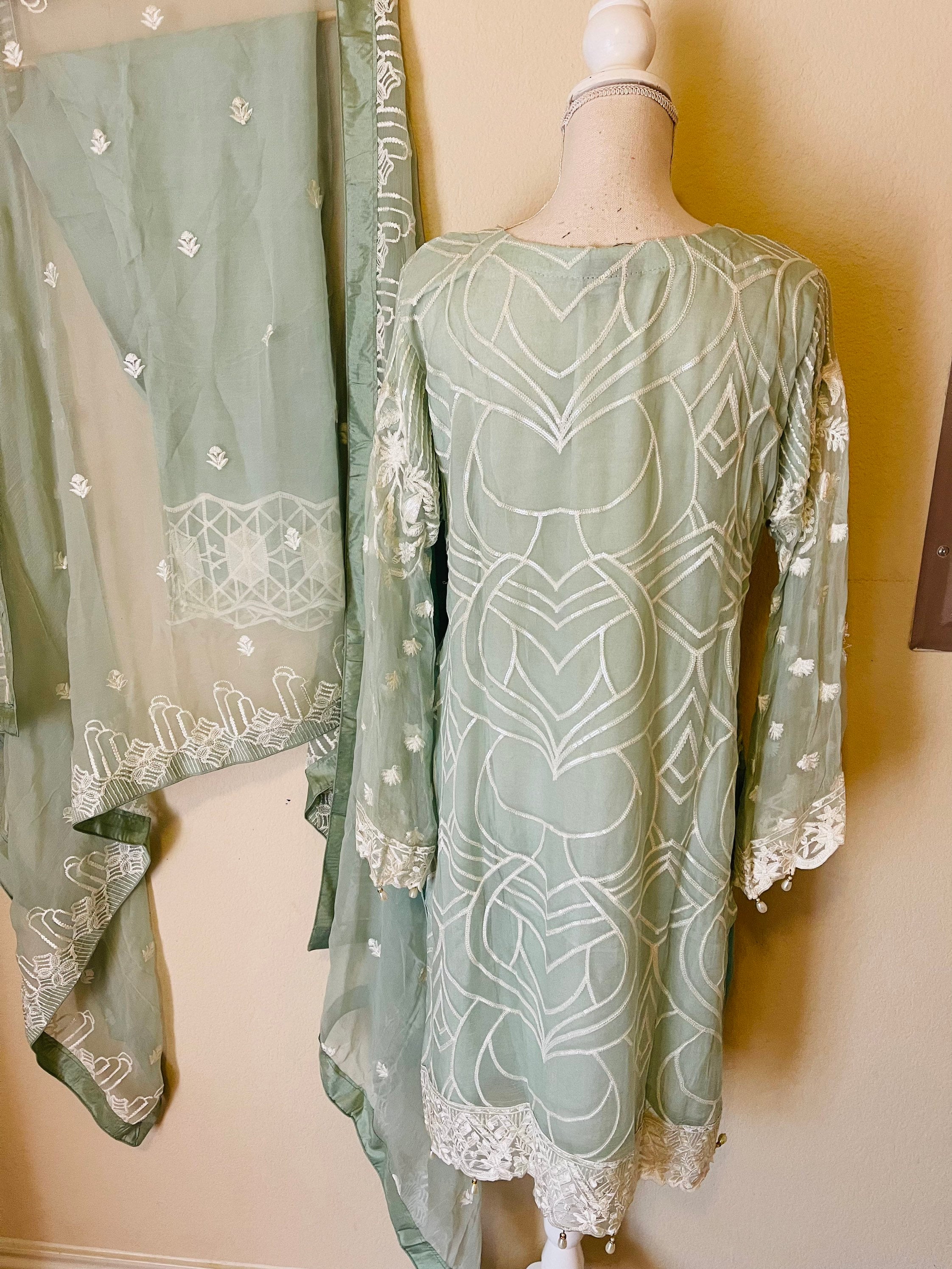Ramsha Pakistani Embroidered Chiffon Dress main image 0