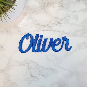 Custom embroidered Name Iron on Patch Script font Personalized Your Name Freestanding patch | Christmas Stockings | Bridal | Wedding | Gifts