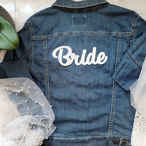 Bride embroidery iron on Bride Patch for denim Jacket bride to patch wedding patches bridal gifts bachelorette party wedding embroidery