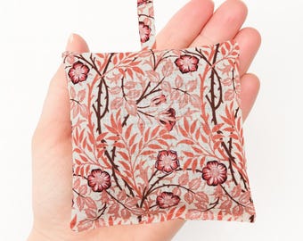 Lavender Bag – William Morris Sweet Briar - Pink, Drawer and Wardrobe Freshener, Relaxation and Thank You Gift, Handmade UK
