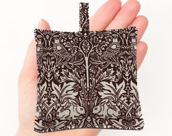 Lavender Bag - William Morris Brother Rabbit - Sienna, Drawer and Wardrobe Freshener, Relaxation and Thank You Gift, Handmade UK