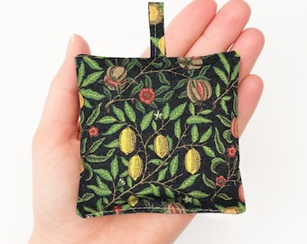 Lavender Bag – William Morris Pomegranate-Nocturne, Drawer and Wardrobe Freshener, Relaxation and Thank You Gift, Handmade UK